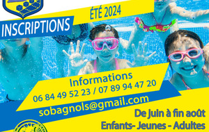 Inscriptions saison estivale 2024