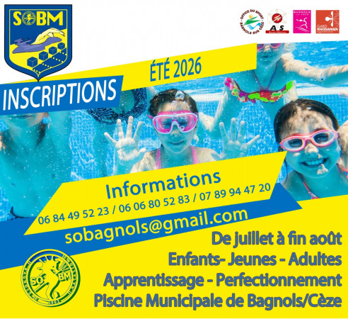 Inscriptions saison estivale 2026