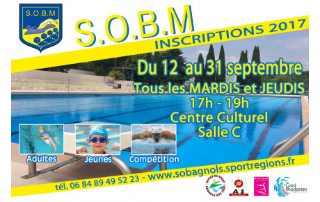Inscriptions saison 2017-2018